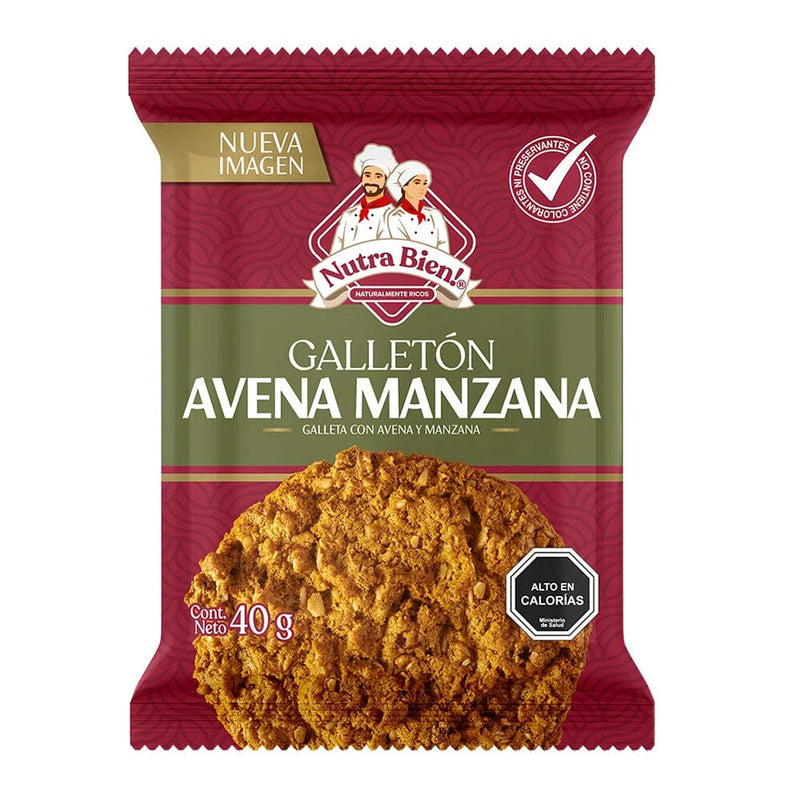 GALLETON AVENA MANZANA 40 GR NUTRABIEN 