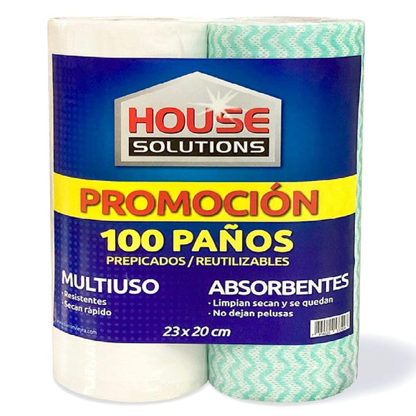 Pack Reutilizable (Rollo 50 Un + Toalla 50 Un) HOUSE SOLUTIONS 