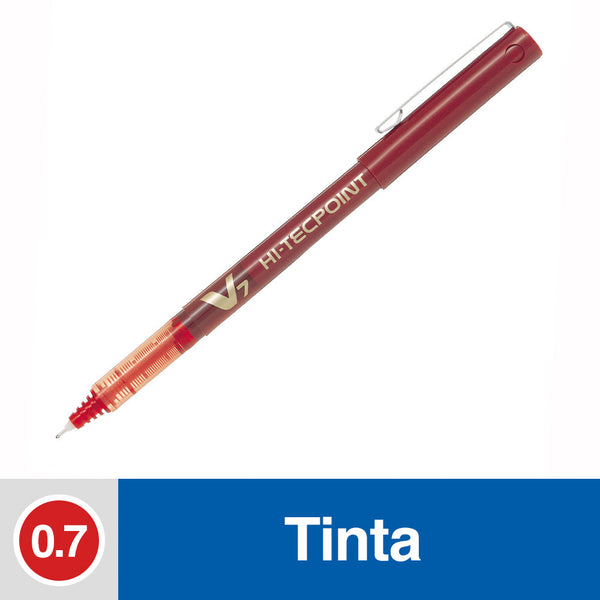 Lápiz Tinta 0.7 mm Punta Media Rojo Hi Tecpoint V7 PILOT Rojo 