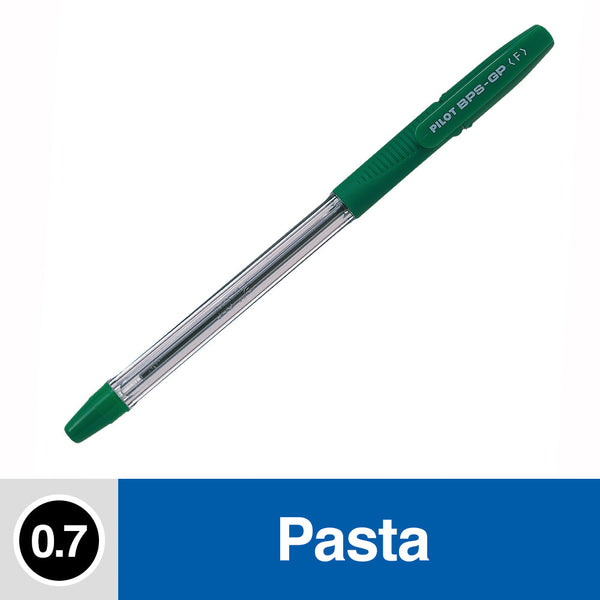 Lapiz Pasta 0.7 Mm Punta Fina Verde Bps-Gp Con Grip De Goma PILOT 