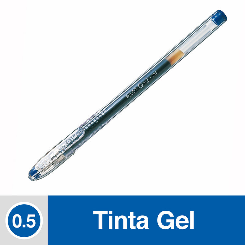 Lapiz Tinta Gel 0.5 mm Punta Fina Azul G1 PILOT 