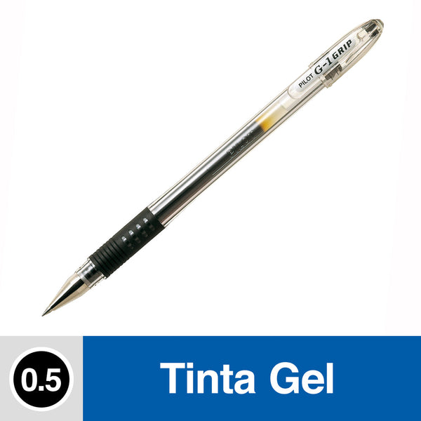 Lápiz Tinta Gel 0.5 mm Punta Fina Negro G1 Grip PILOT Negro 