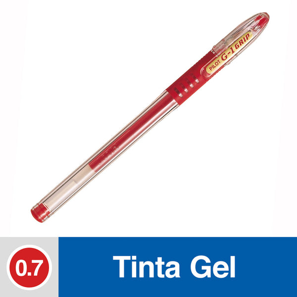 Lápiz Tinta Gel 0.7 mm Punta Media Rojo G1 Grip PILOT Rojo 