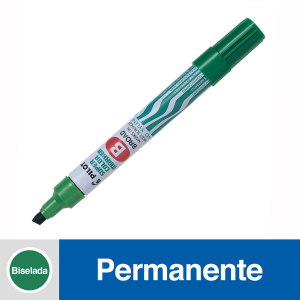 Marcador Permanente Punta Biselada Sca-B Color Verde Recargable PILOT 