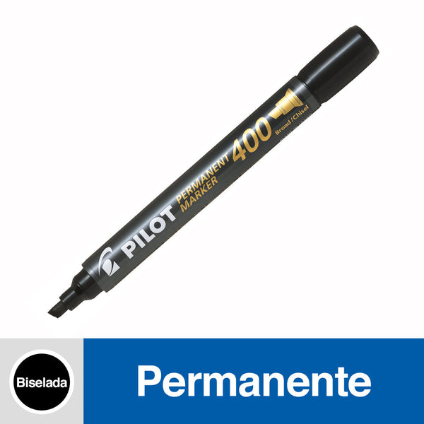 Marcador Permanente Punta Biselada Sca400 Negro PILOT Negro 