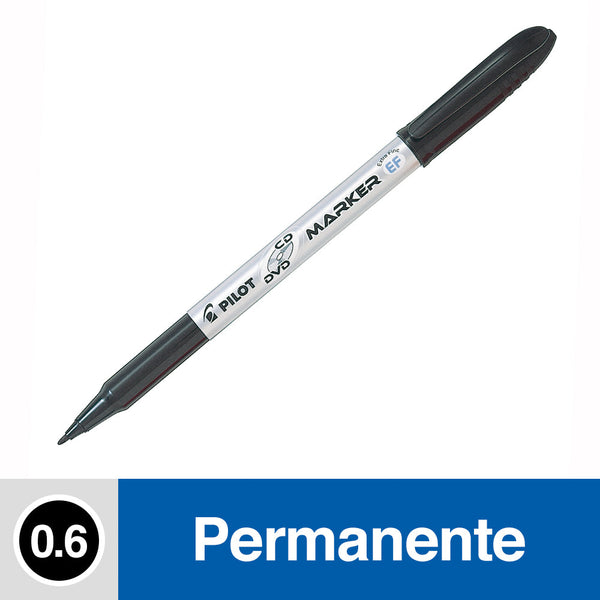 Marcador Permanente Cd 0.9 mm Punta Fina Negro PILOT Negro 