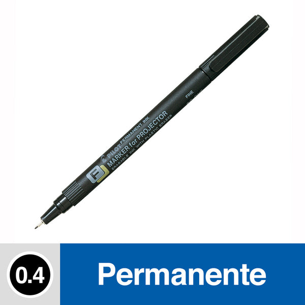 Marcador Permanente Transparencia Punta Fina Scohf Negro PILOT Negro 