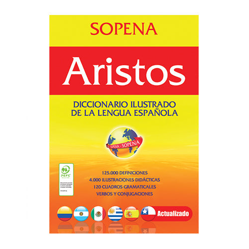 Diccionario Aristo Ilustrado Lengua Española 831 Paginas Tapa Flexible 23 Cm X 15 Cm SOPENA 