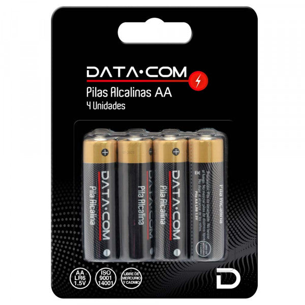 Pila Alcalina "Aa" Display Blister 4 Un DATACOM 