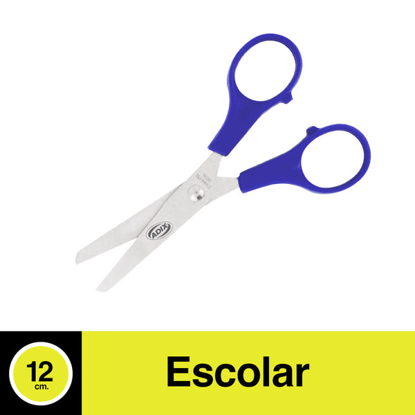 Tijera Escolar 5 Pulgada 13 cm Mango Azul ADIX Azul 