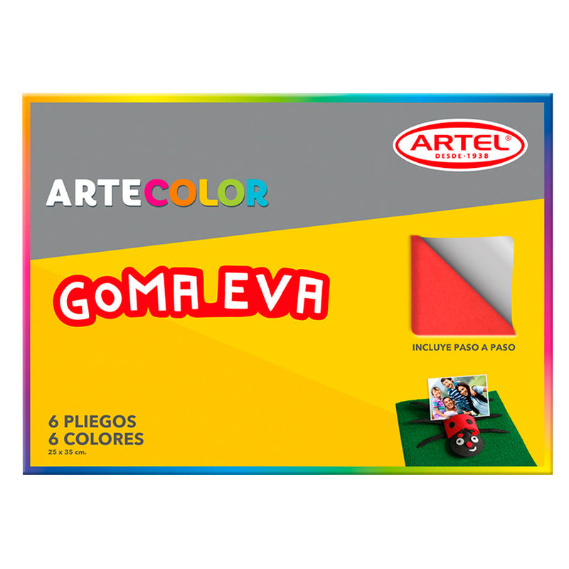 Carpeta Con Goma Eva 6 Colores 6 Hojas ARTEL Colores Surtidos 