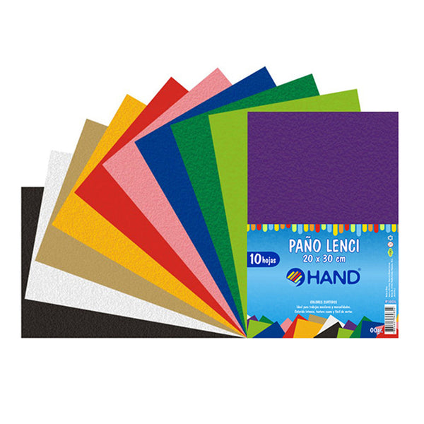 Carpeta Con Paño Lenci 10 Pliegos Colores Surtidos HAND Colores Surtidos 
