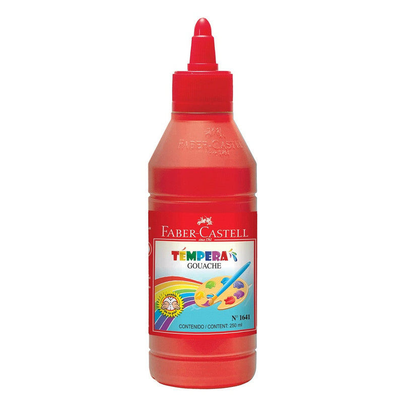 Tempera 250 ml Rojo FABER CASTELL Rojo 