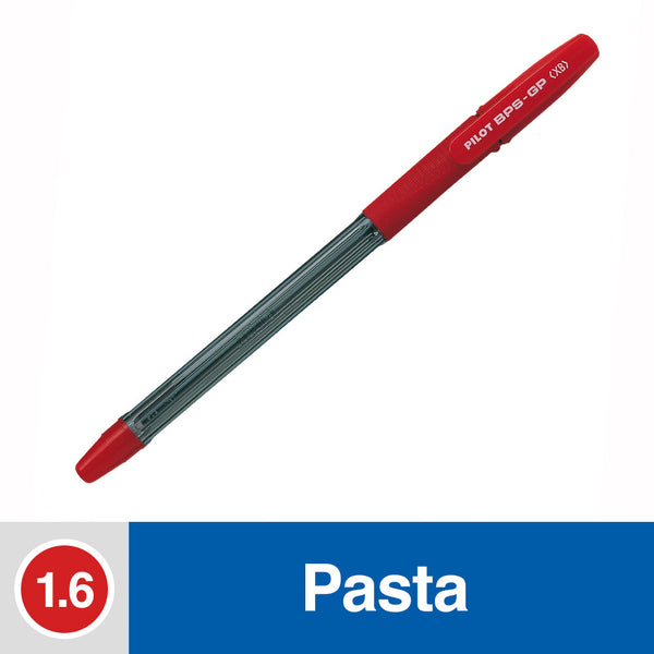 Lápiz Pasta 1.6 mm Punta Gruesa Cristal Bps Grip Rojo PILOT Rojo 