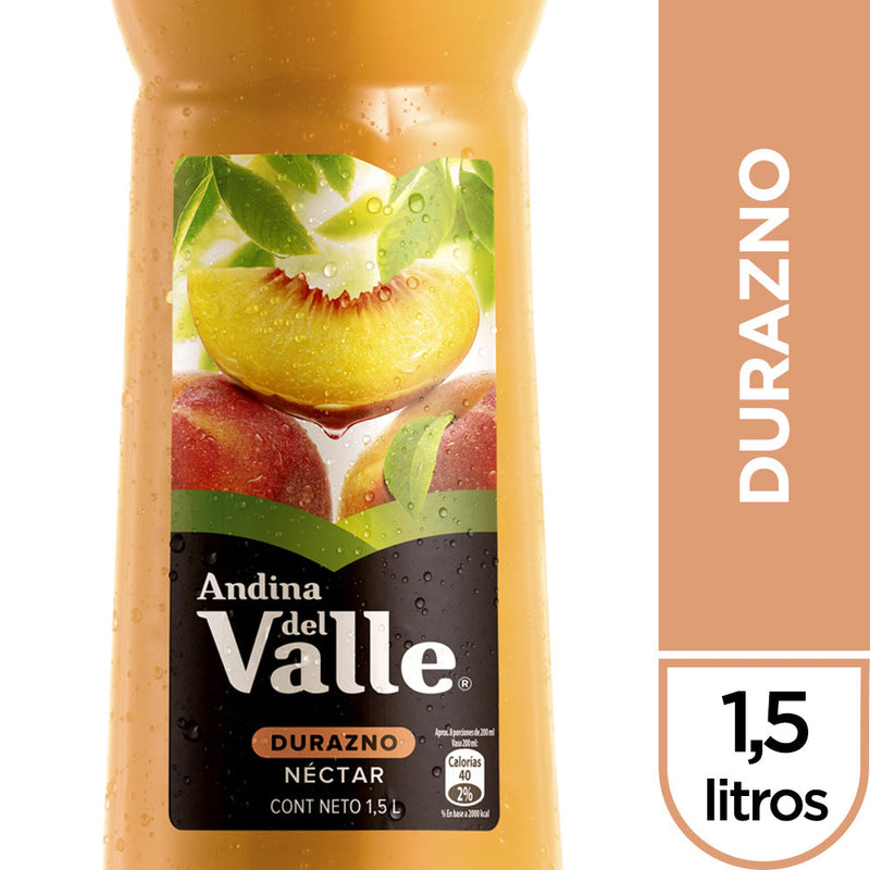 Jugo Nectar En Botella 1.5 Lt Durazno ANDINA DEL VALLE 