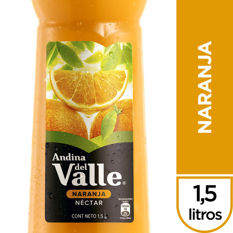 Jugo Nectar En Botella 1.5 Lt Naranja ANDINA DEL VALLE 