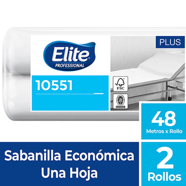 Sabanilla Medica Rollo Hoja Simple Prepicado 2 X 48 mt ELITE PROFESSIONAL 