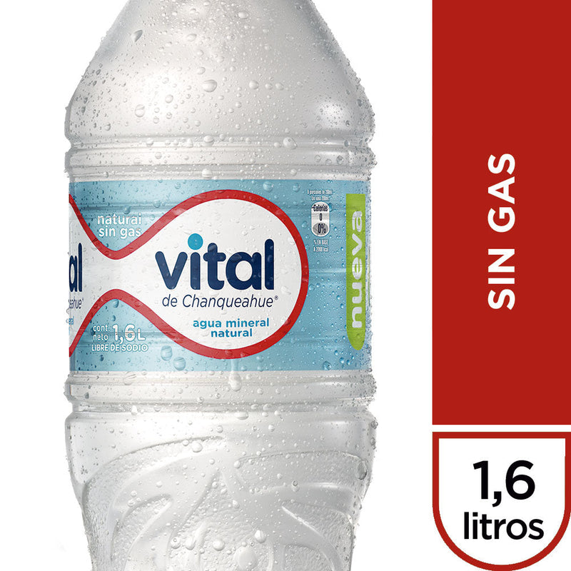 Agua Mineral Sin Gas 1.6 Lt VITAL DE CHANQUEAHUE 