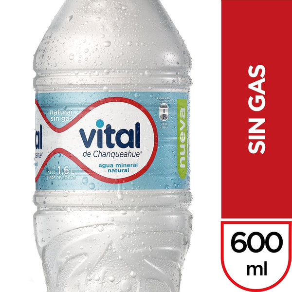 Agua Mineral Sin Gas 600 Cc VITAL DE CHANQUEAHUE 
