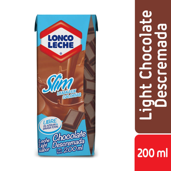 Leche Descremada Light Cajita 200 cc Chocolate LONCOLECHE 
