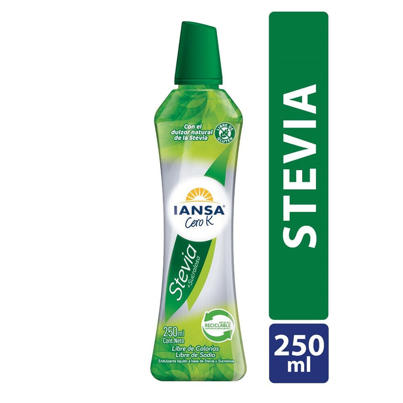 Endulzante Liquido Stevia 250 Ml Cero K IANSA 