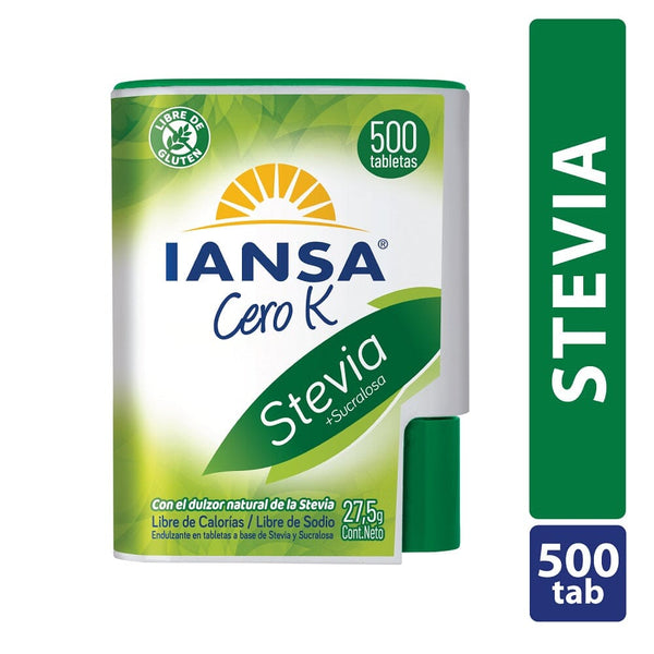 Endulzante En Tabletas Stevia 500 Un Sens Cero K IANSA 