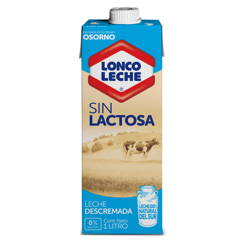 Leche Descremada Sin Lactosa 1 Lt LONCOLECHE 