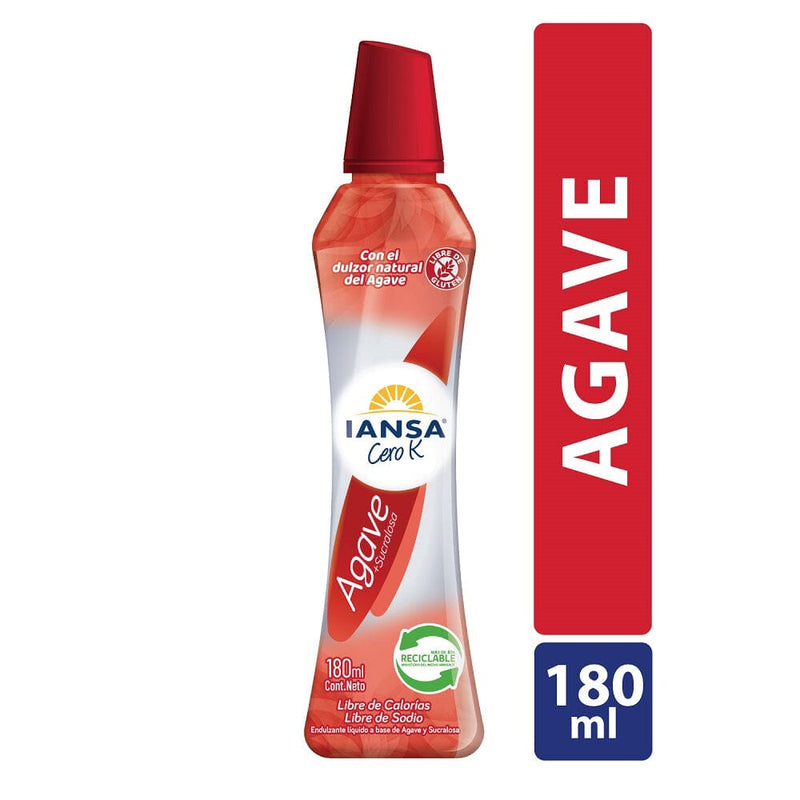 Endulzante Liquido Agave 180 Ml Cero K IANSA 