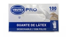 Guante Desechable Latex C/Polvo Talla M 100 Un VIRUTEX 