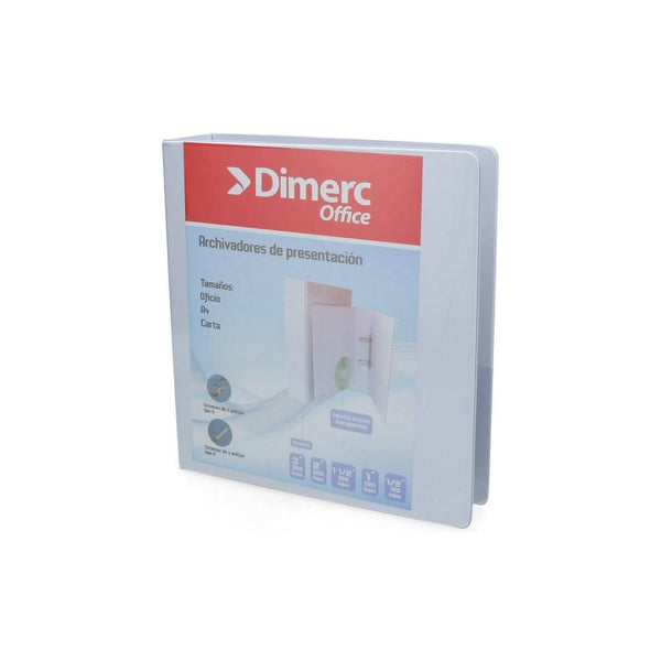 Archivador Catalogo Carta 3 Aros 2.0'' Blanco DIMERC Blanco 