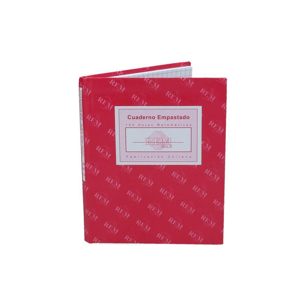 Cuaderno Empastado Matemática 7 mm 100 Hojas Burdeo REM 