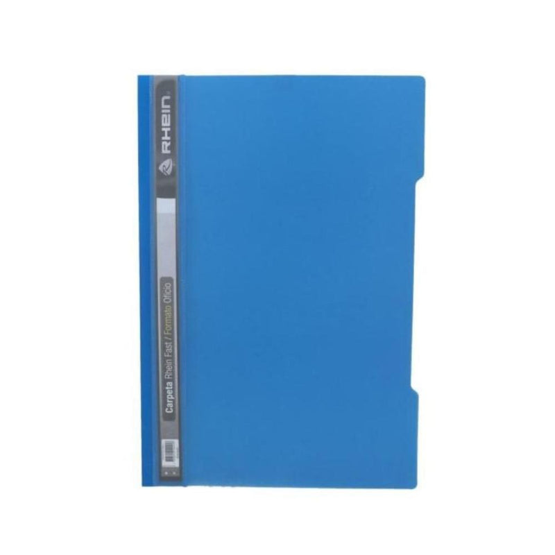 Carpeta Vinil Con Acco Clip Pigmentada Oficio Azul RHEIN Transparente / Azul 