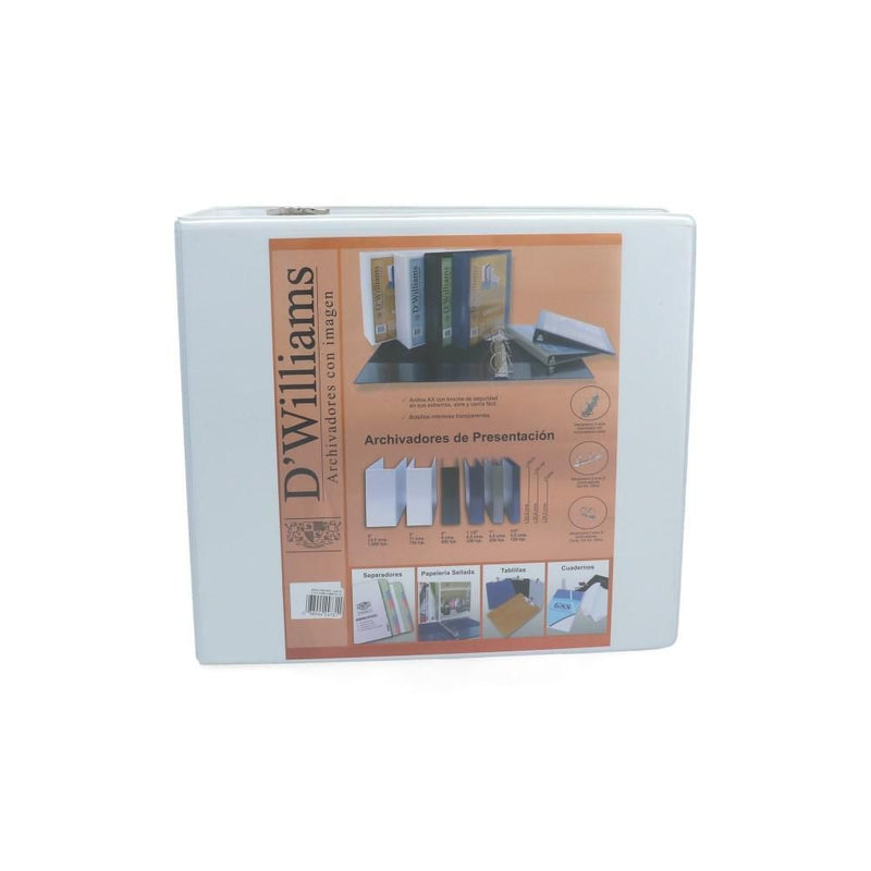 Archivador Catalogo Carta 3 Aros 4.0'' Blanco D WILLIAMS Blanco 