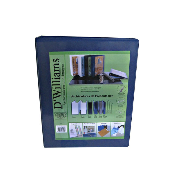 Archivador Catalogo Oficio 2 Aros 1.5 Azul D WILLIAMS 